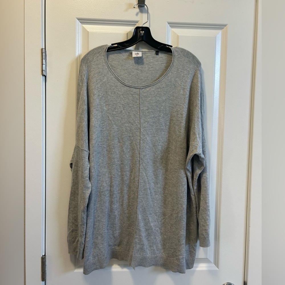 Cabi lightweight gray pull over sweater